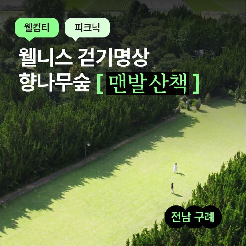 [구례/1박] 지리산 풍경, 향나무숲정원+걷기명상+식사1끼🌲 사진 1